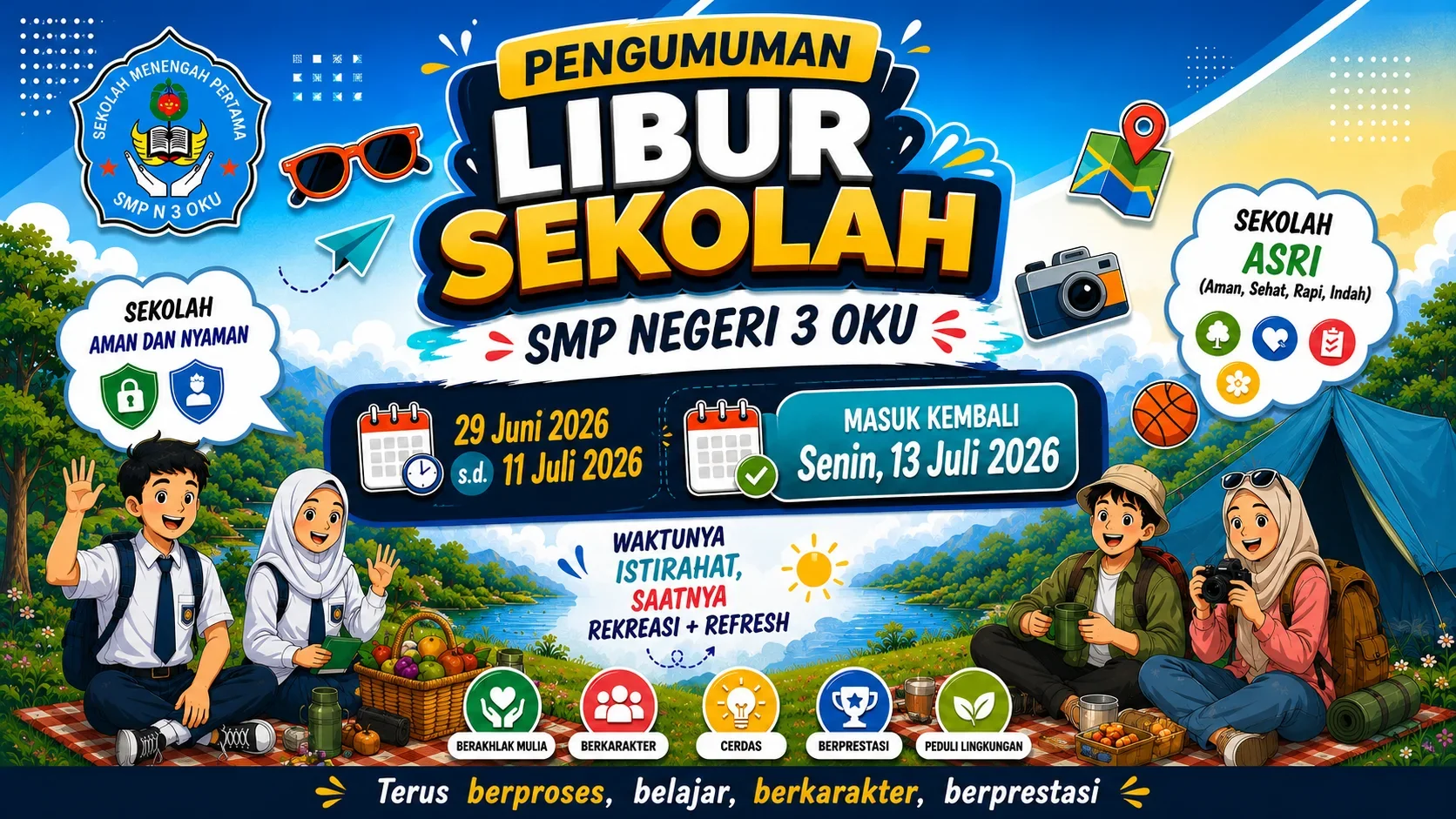 Pengumuman Libur Sekolah Semester Genap Tahun Pelajaran 2025/2026